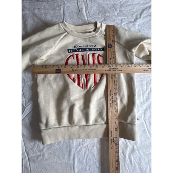 Scotch & Soda Kids Elvis‎ Sweatshirt 10/140 Cream Heart & Soul Pullover - Picture 6 of 6